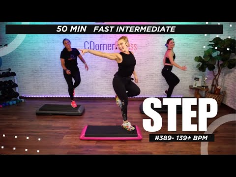 50 Min - LATIN Cardio STEP AEROBICS WORKOUT - 140 BPM + FAST Intermediate