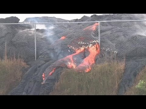 Lava flow comes to standstill outside Hawaii town