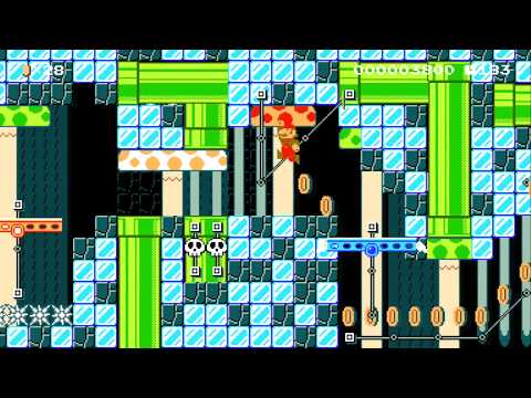 Freezing Mineral Mineshaft by Ridley U - SUPER MARIO MAKER - NO COMMENTARY 1bc