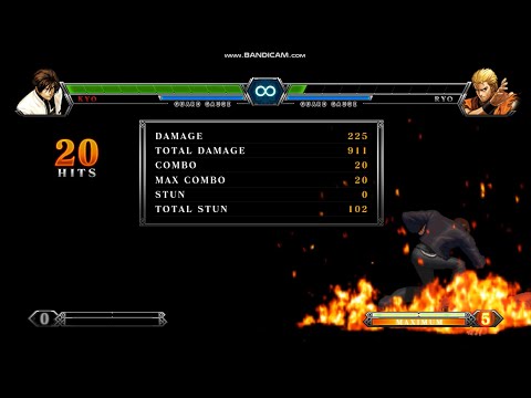 The King of Fighters XIII Nests Kyo 911 Damage Combo