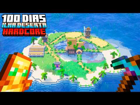 SOBREVIVI 100 DIAS EM UMA ILHA DESERTA NO MINECRAFT HARDCORE