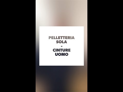 COLLEZIONE AI20 CINTURE UOMO - PELLETTERIA SOLA