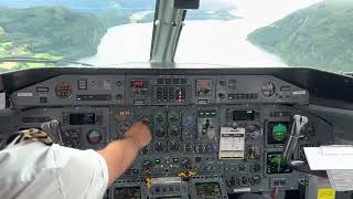 4K | Dash-8 landing at Sandane