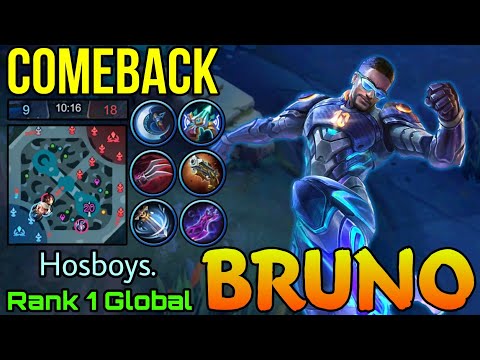 Comeback Bruno Late Game Monster! - Top 1 Global Bruno by Hosboys. - Mobile Legends
