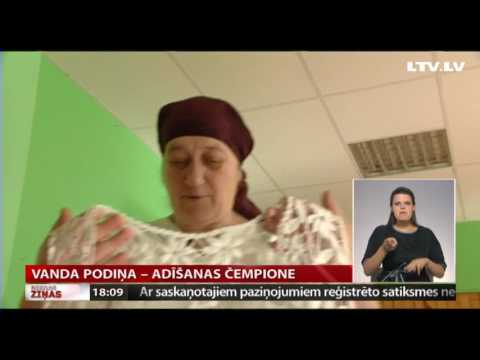 VIDEO: Intervija ar starptautiskā adīšanas čempionāta uzvarētāju Vandu Podiņu