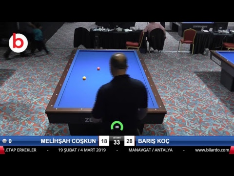 MELİHŞAH COŞKUN & BARIŞ KOÇ Bilardo Maçı - 2019 TÜRKİYE KUPASI 1. ETAP ERKEKLER-2.TUR