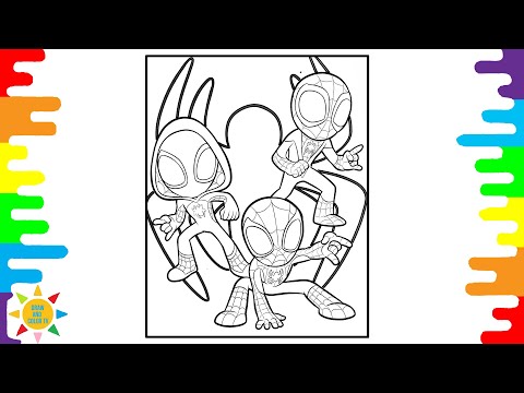 Spidey and His Amazing Friends Coloring Pages | Superheroes Coloring Pages | @drawandcolortv