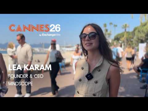 Shot of Lea Karam, founder & CEO of Mindscope, on La Croisette at Cannes 2026 by ExchangeWire.