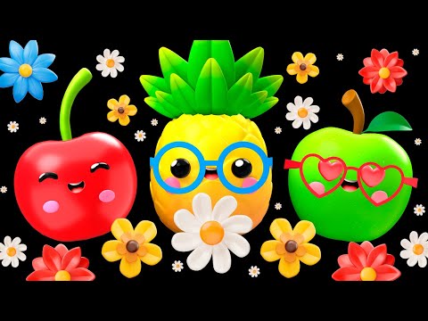 Baby Fruit Dancing - WELCOME SPRING! 🌼🌼🌼 Sensory Video 🌈💐🌹🌷