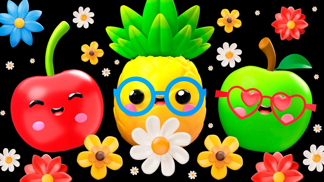 Baby Fruit Dancing - WELCOME SPRING! 🌼🌼🌼 Sensory Video 🌈💐🌹🌷