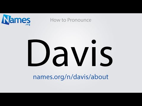 How to Pronounce Davis