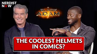 BLACK ADAM Cast Talk Dr. Fate, Hawkman, & the Coolest Helmets in Comics