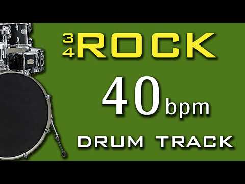 40 BPM - 3/4 DRUM TRACK - ROCK