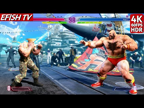 Guile vs Zangief (Hardest AI) - Street Fighter 6