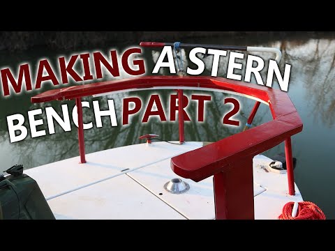 26 - Making Our Own Bench For The Stern Of Our Narrowboat - Part 2  Sanding, Attaching, Painting