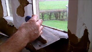 How to repair sandstone sills and  mullions interior built in 1629
