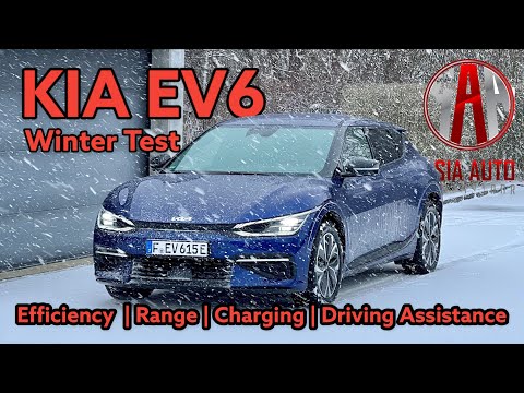Kia EV6 in Winter: Efficiency, Range, Charging Power and Driving Assistants | English Review | 2022