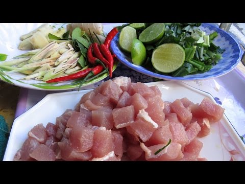 Khmer Food Cooking - How To Cook Pork With lemongrass