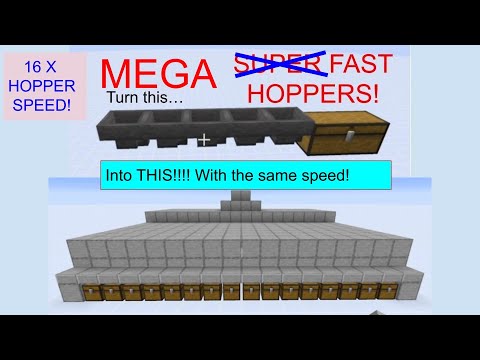 MINECRAFT 1.19: How to make MEGA FAST hoppers. 16x hopper speed.