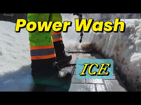 Hot power washing will destroy ice