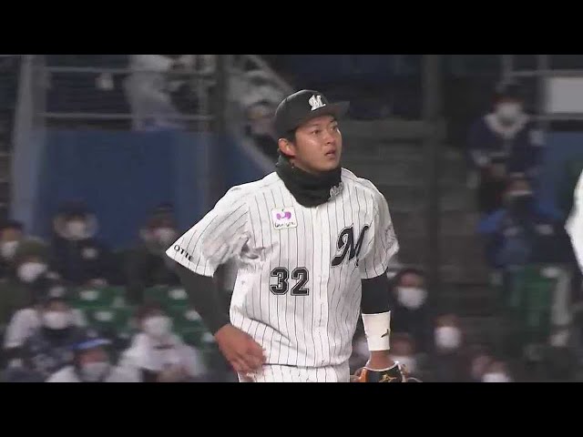 【10回表】猛チャージ!! マリーンズ・佐藤都志也がピンチを救う好フィールディング!! 2022年4月1日 千葉ロッテマリーンズ 対 埼玉西武ライオンズ