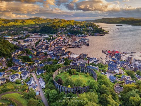 Jaggy Thistle Scotland from Above