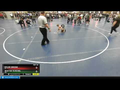 97 Lbs Cons. Round 4 - Kyler Simons, IA Vs Boston Kuschel, MN Cbf5