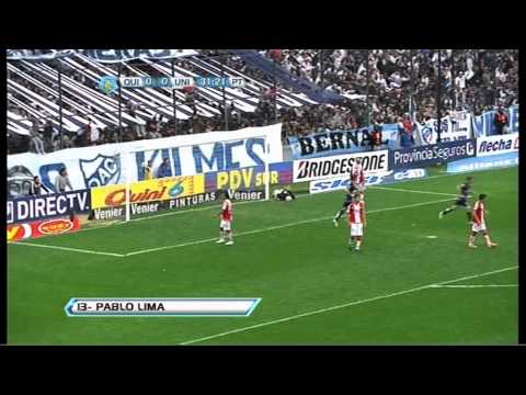 Gol de Lima. Quilmes 1 - Unión 0. Torneo Inicial. Tercera Fecha. Fútbol para Todos