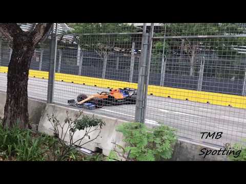 Thumbnail for F1 Sound 2019 Part 2 | Formula One Singapore Grand Prix Practice FP1 | NORRIS MISTAKE | F1 V6 Sound by Renault, Ferrari, Car