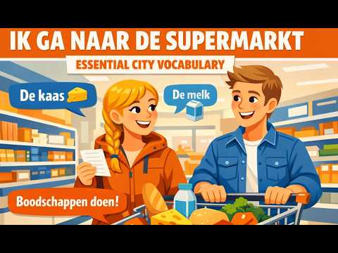 #16"Ik ga naar de supermarkt" 🛒 | Essential Dutch City Vocabulary (A1) #podcast#learndutch#learning