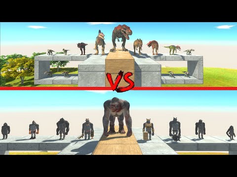 goro and trex are in their headquarters and lead their army - Animal Revolt Battle Simulator