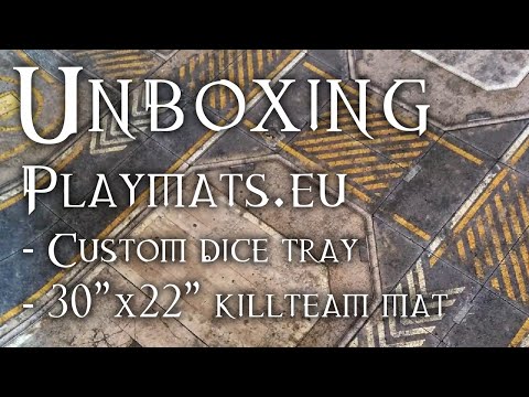 Unboxing Playmats.EU Custom Dice tray and 40k Killteam two-sided latex mat