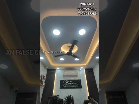 Elegant Gypsum False Ceiling Design For Pattu Silk Showroom