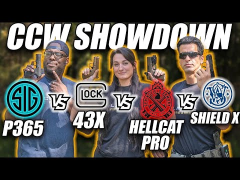 The CCW Showdown | S&W Shield X vs Sig P365 Macro vs Glock 43X vs Hellcat Pro