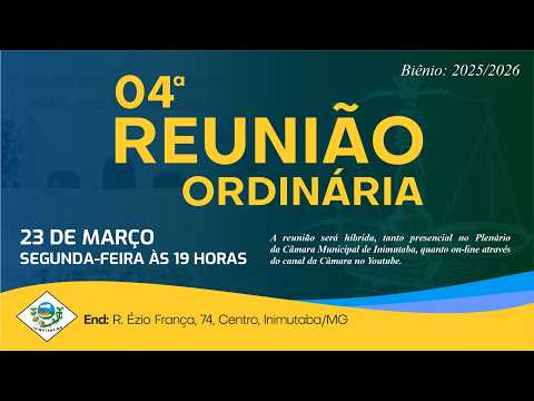 04ª Reunião Ordinária 23/03/2026