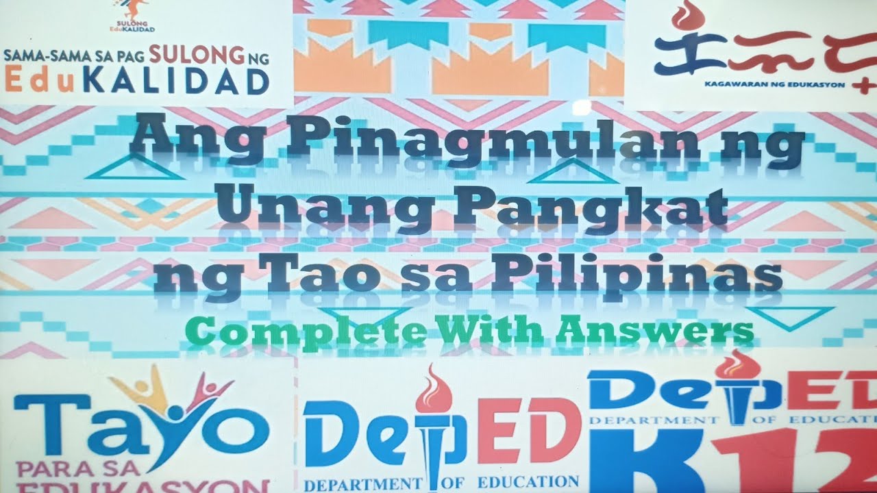 Araling Panlipunan 5, 1st Quarter, Week 3 Teorya Ng Pinagmulan Ng Unang Pangkat Ng Tao sa Pilipinas