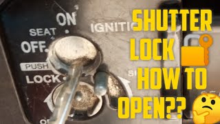 #Activa/#Dio  closed shutter lock HOW TO OPEN IN 2 seconds..