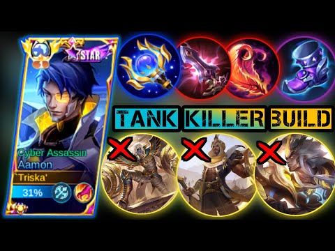 Use this build and emblem if enemy picked tanky heros ~ Top global aamon gameplay | Mobile legends