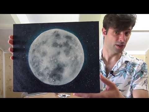 Mini-workshop maan schilderen door Martijn