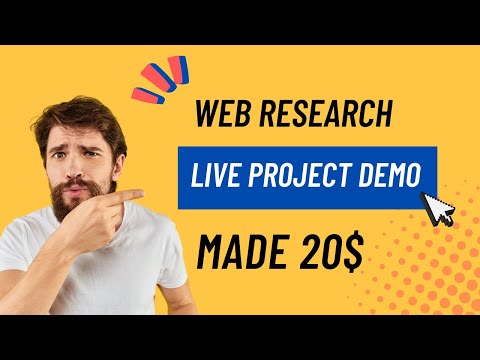 Web research live project 20 earned by doing this simple work on Fiverr
