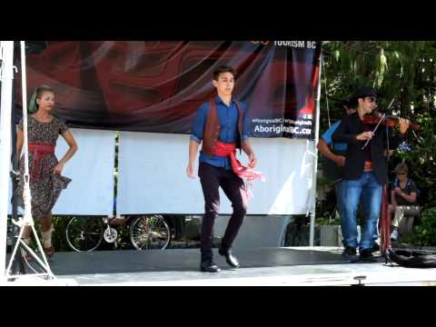 BC Metis Federation jiggers with JJ Lavallee in Victoria, Aboriginal Day 2015