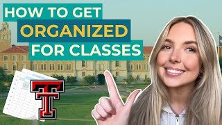 How to get Organized for Classes | Texas Tech Vlog Squad