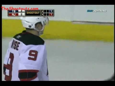 Zach Parise (NJD) vs. Karri Ramo (TBL) Shootout February 19, 2009