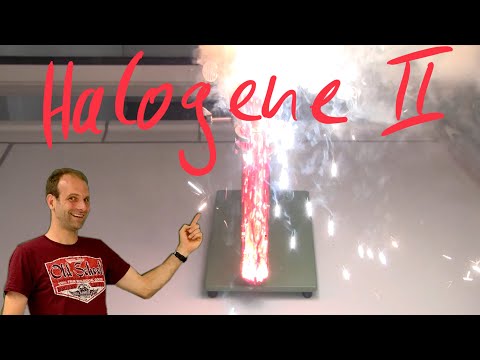 Halogene Teil 2  - Reaktion von Aluminium mit Brom und Magnesium mit Iod