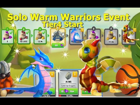 Solo Warm Warriors Event-Dragon Mania legends | Solo Event Tier4 Start | DML