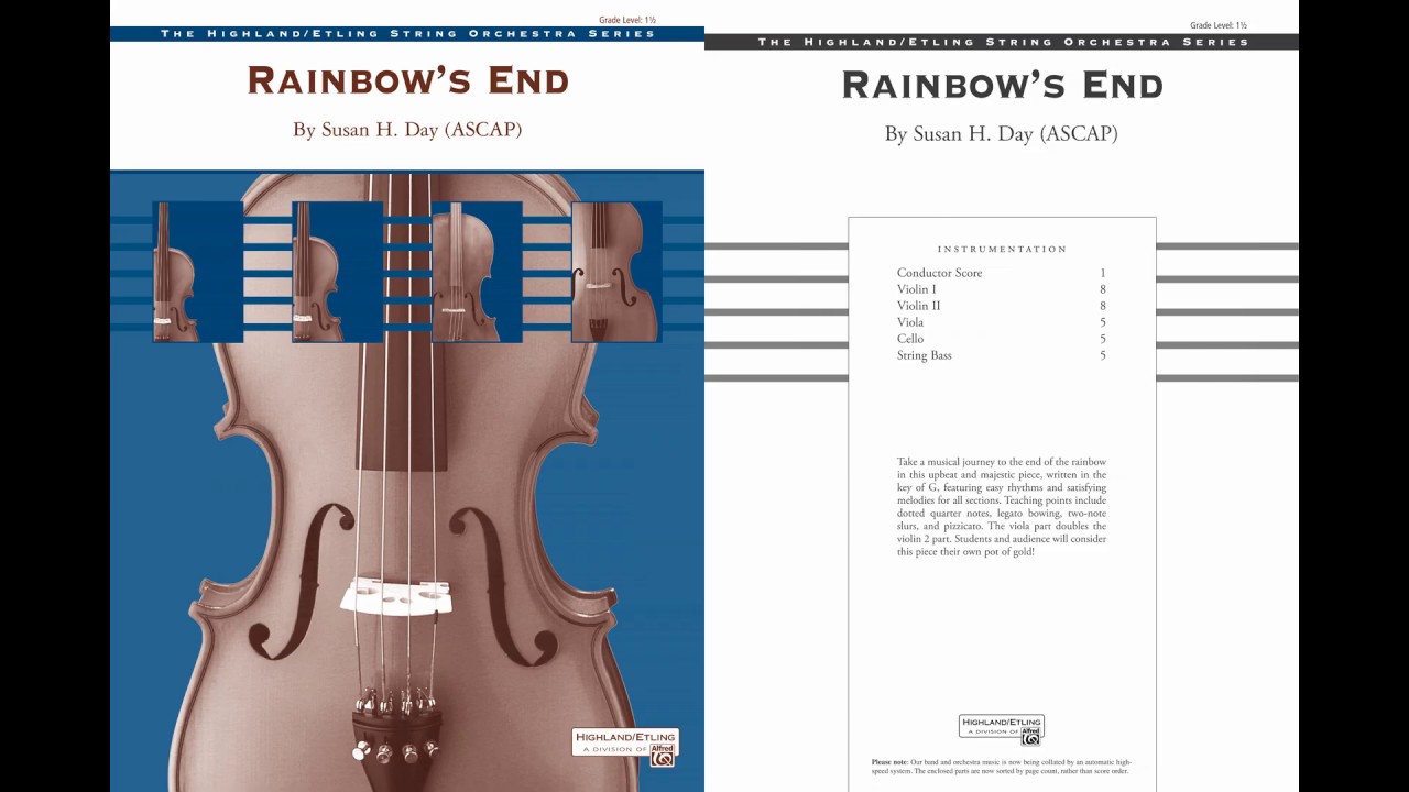 Rainbow's End, by Susan H. Day – Score & Sound