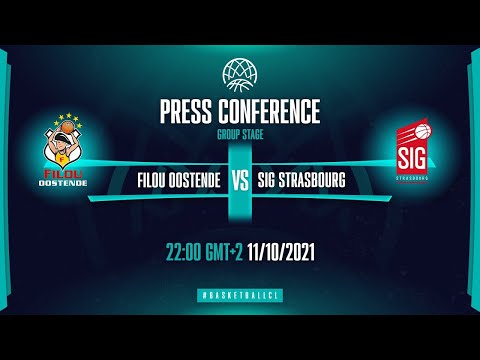 Filou Oostende v SIG Strasbourg - Press Conference | Basketball Champions League 2021-22