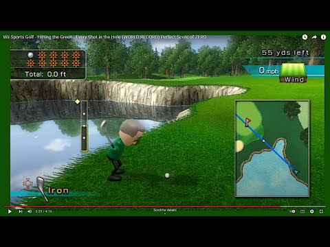 Wii Sports Golf - Hitting the Green - Every Shot in the Hole (WORLD RECORD) Perfect Score of ZERO