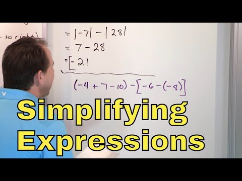 Part of a video titled Simplifying Algebraic Expressions that Involve Sums and Differences, Part 1