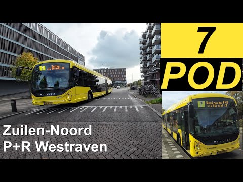 U-OV lijn 7: Zuilen-Noord - P+R Westraven | Qbuzz Utrecht | Qbuzz 4821 | 2024